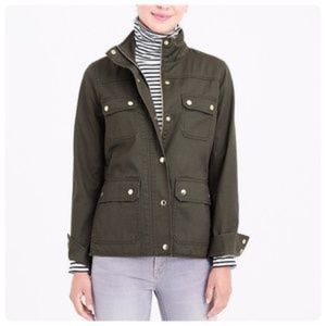 J CREW Field Downtown Military jacket Olive Med